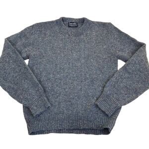 Bernette Sz L Vintage 80s Virgin Wool Blend Crewneck Sweater Marled Speckled